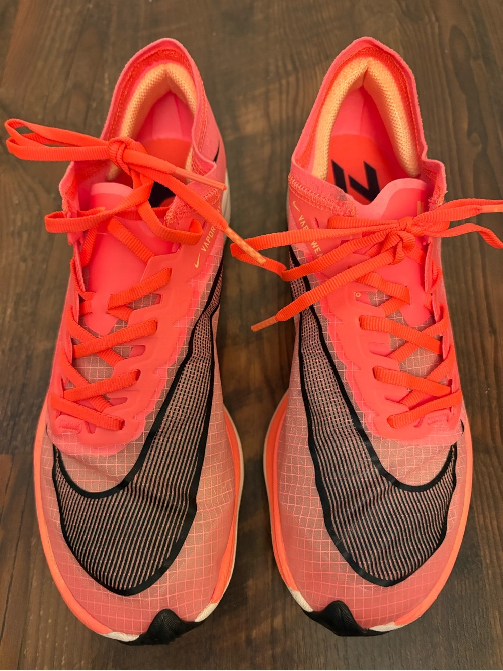 Nike ZoomX Vaporfly Next% Running Shoes Pink Coral Women’s size 7